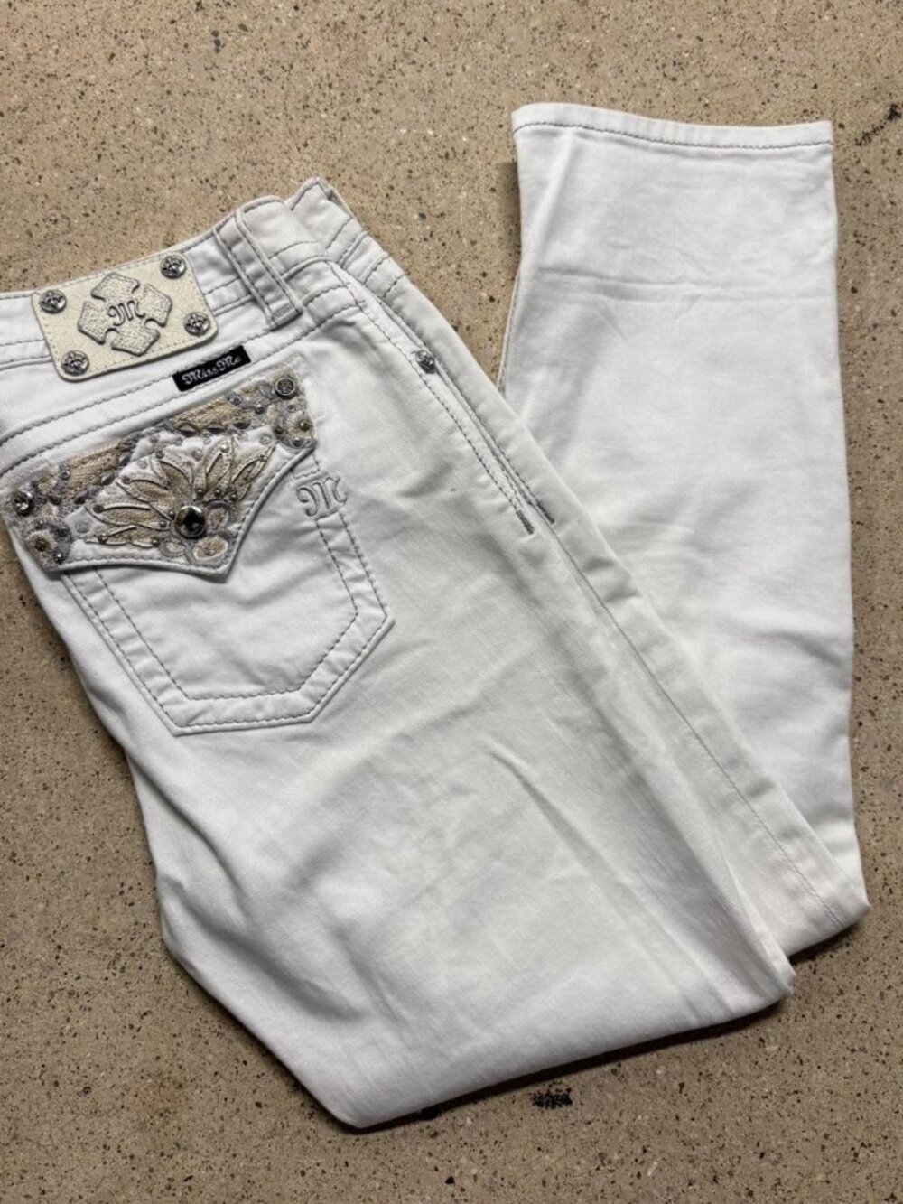 Miss Me Women's White and Cream Jeans